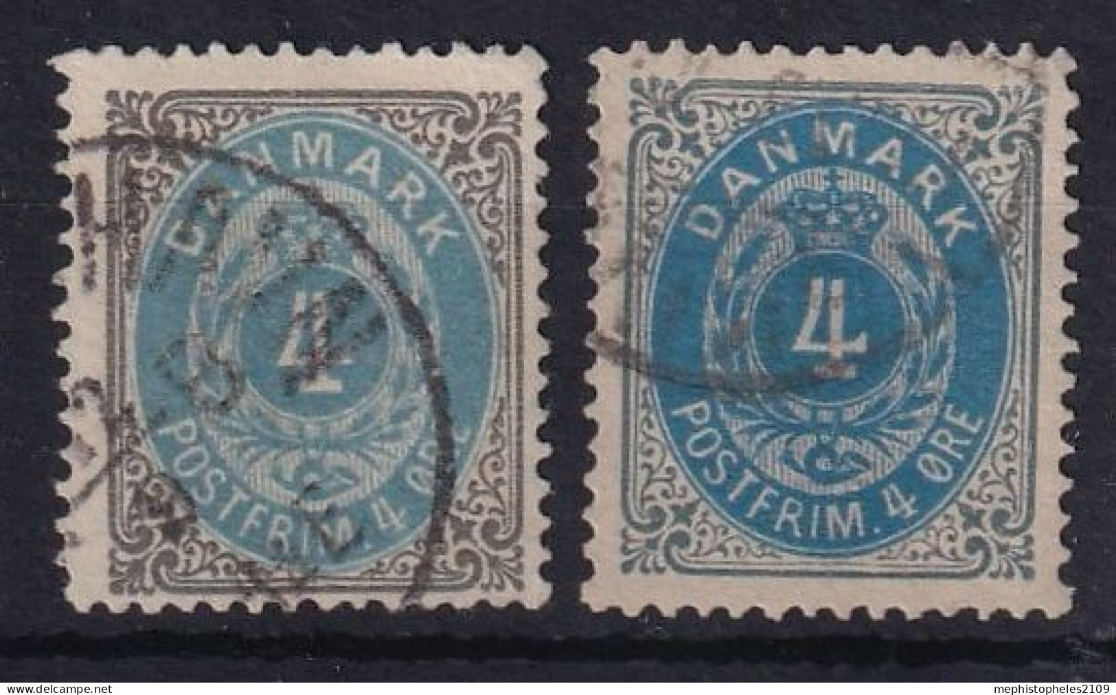 DENMARK 1875 - Canceled - Mi 23 I Y A A,b - Oblitérés