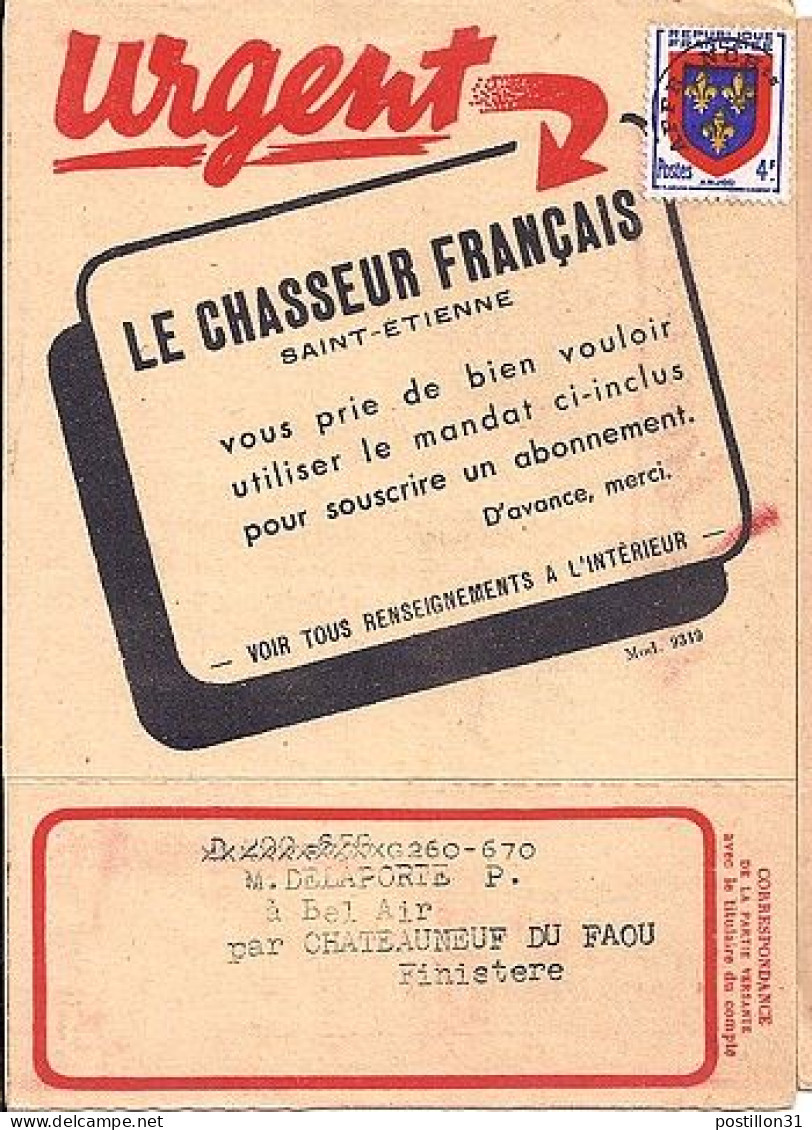 BLASONS N° PREO 105 S/PUB DU CHASSEUR FRANCAIS - 1941-66 Coat Of Arms And Heraldry