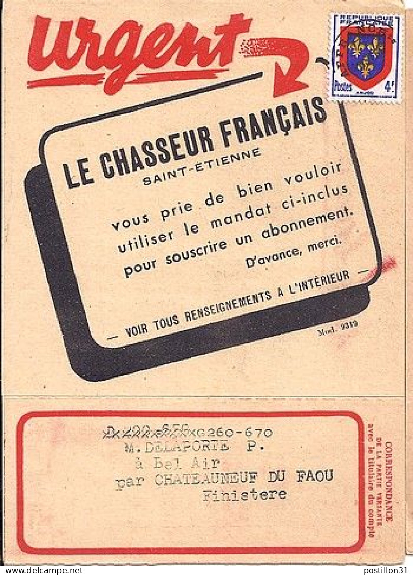 BLASONS N° PREO 105 S/PUB DU CHASSEUR FRANCAIS - 1941-66 Stemmi E Stendardi