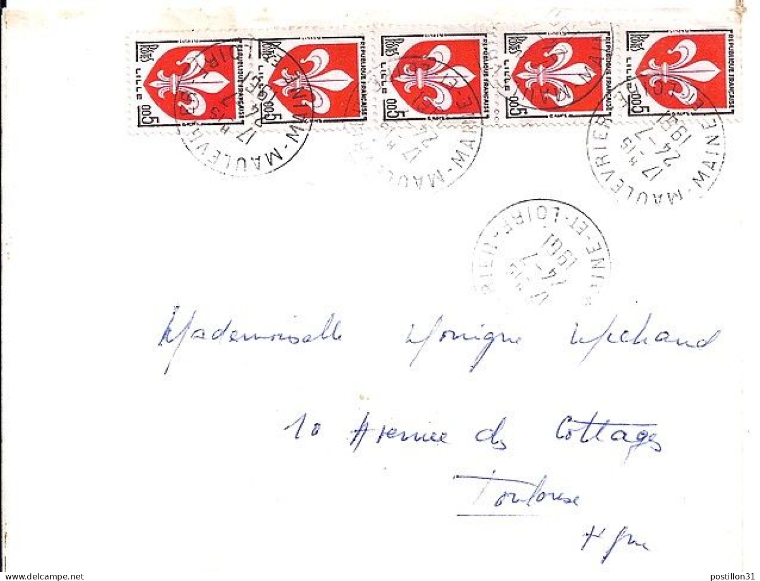BLASONS N° 1230 X5 S/L. DE MAULEVRIER/24.7.61 - 1941-66 Wappen