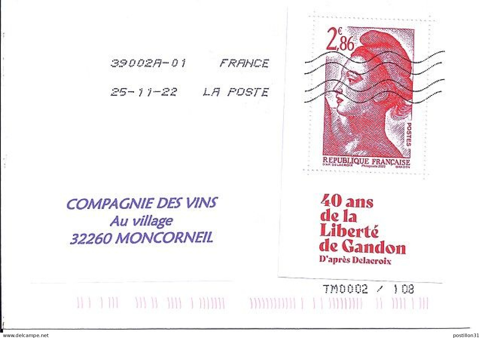 LIBERTE N° 5638 Grand Format Du Carnet S/L DU 15.11.2022  - 1982-1990 Liberty Of Gandon