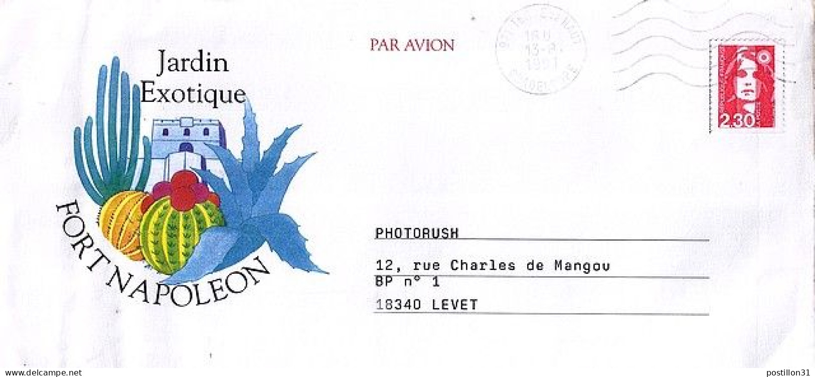BICENTENAIRE N° 2614 S/L DE TERRE DE HAUT/GUADELOUPE/13.8.91 - 1989-1996 Marianne Du Bicentenaire