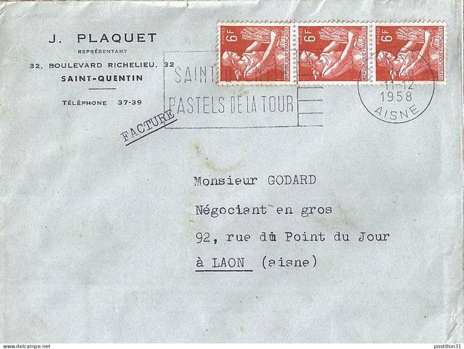 MOISSONNEUSE N° 1115 X 3 S/L. DE ST QUENTIN / 11.12.58 - 1957-1959 Mäherin