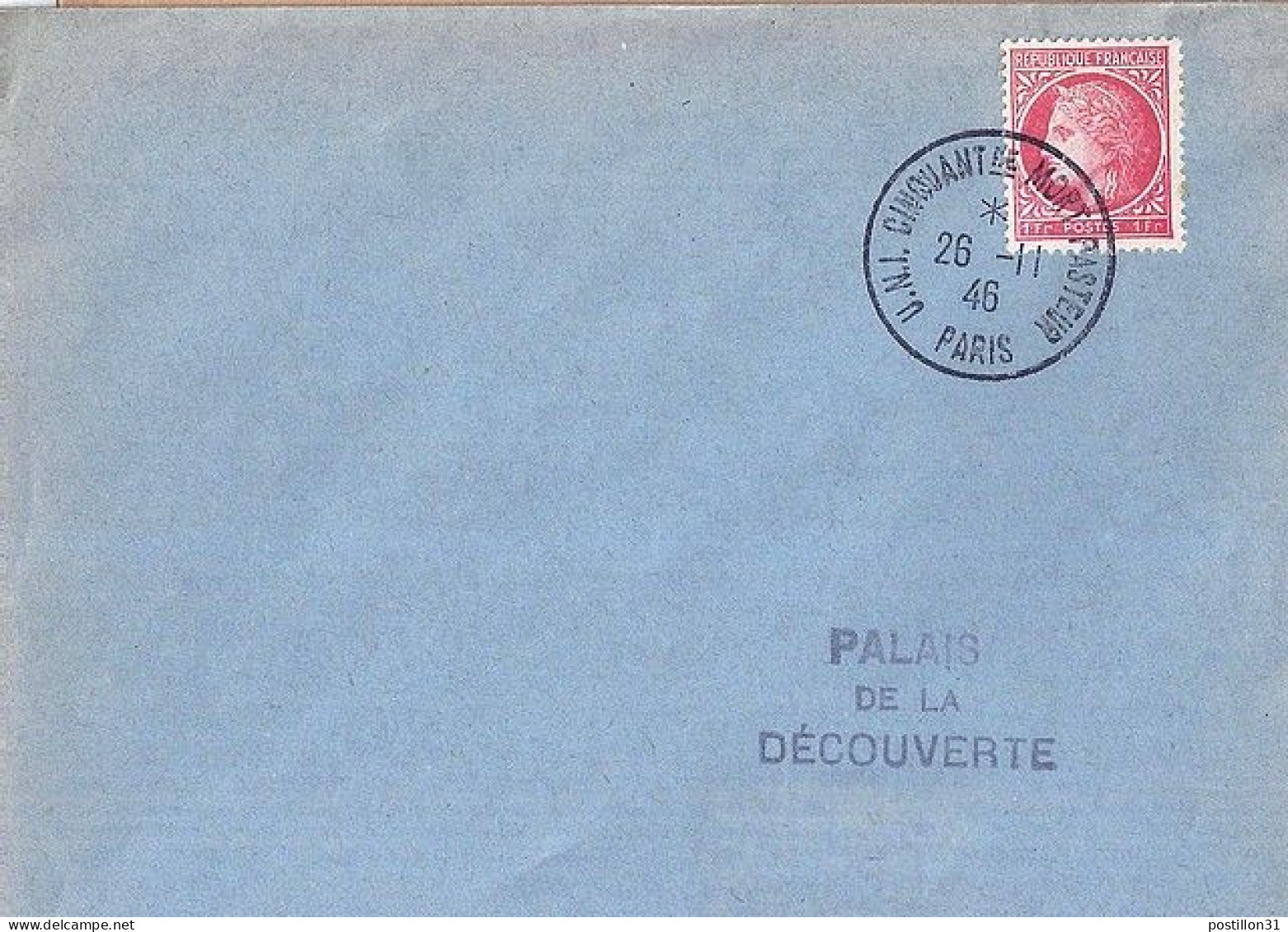 CERES N° 676 S/L. DE PARIS/SALON DE LA PHILATELIE/28.5.46 - 1945-47 Ceres Of Mazelin