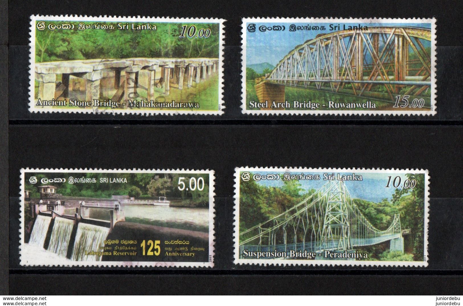 Sri Lanka - 2011 - Sri Lanka Bridges Of Sri Lanka  - Complete Set 4 - Used. ( OL 22.9.19 ) - Puentes