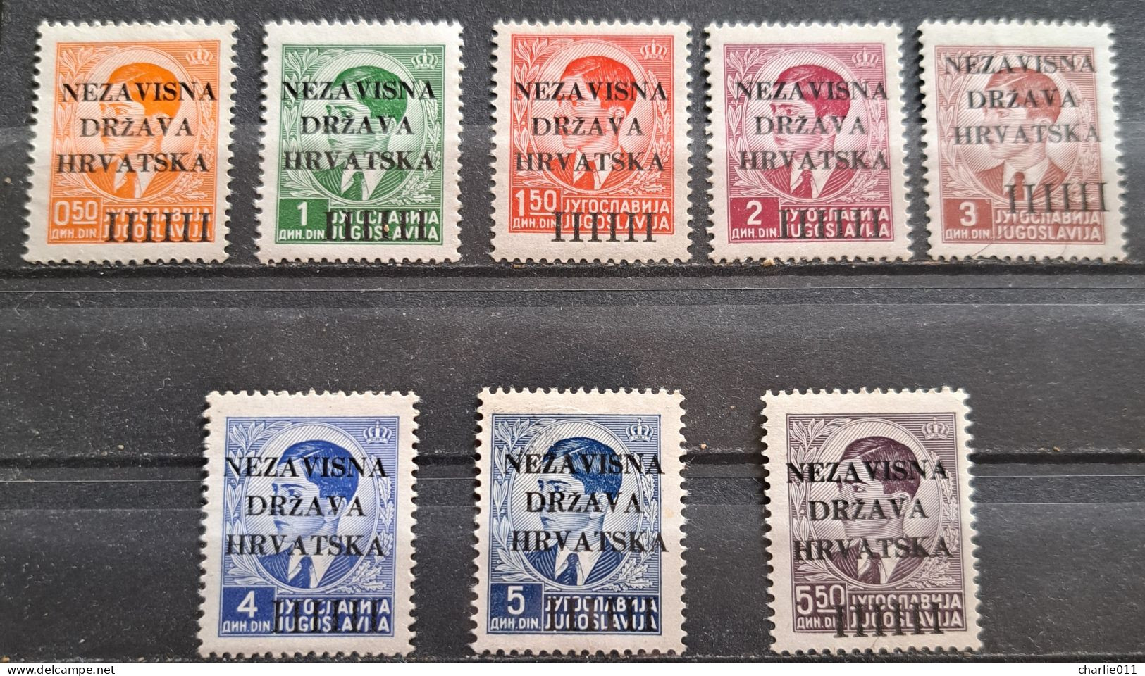 KING PETER-OVERPRINT NDH-STICKS-SET-CROATIA-1941 - Kroatien