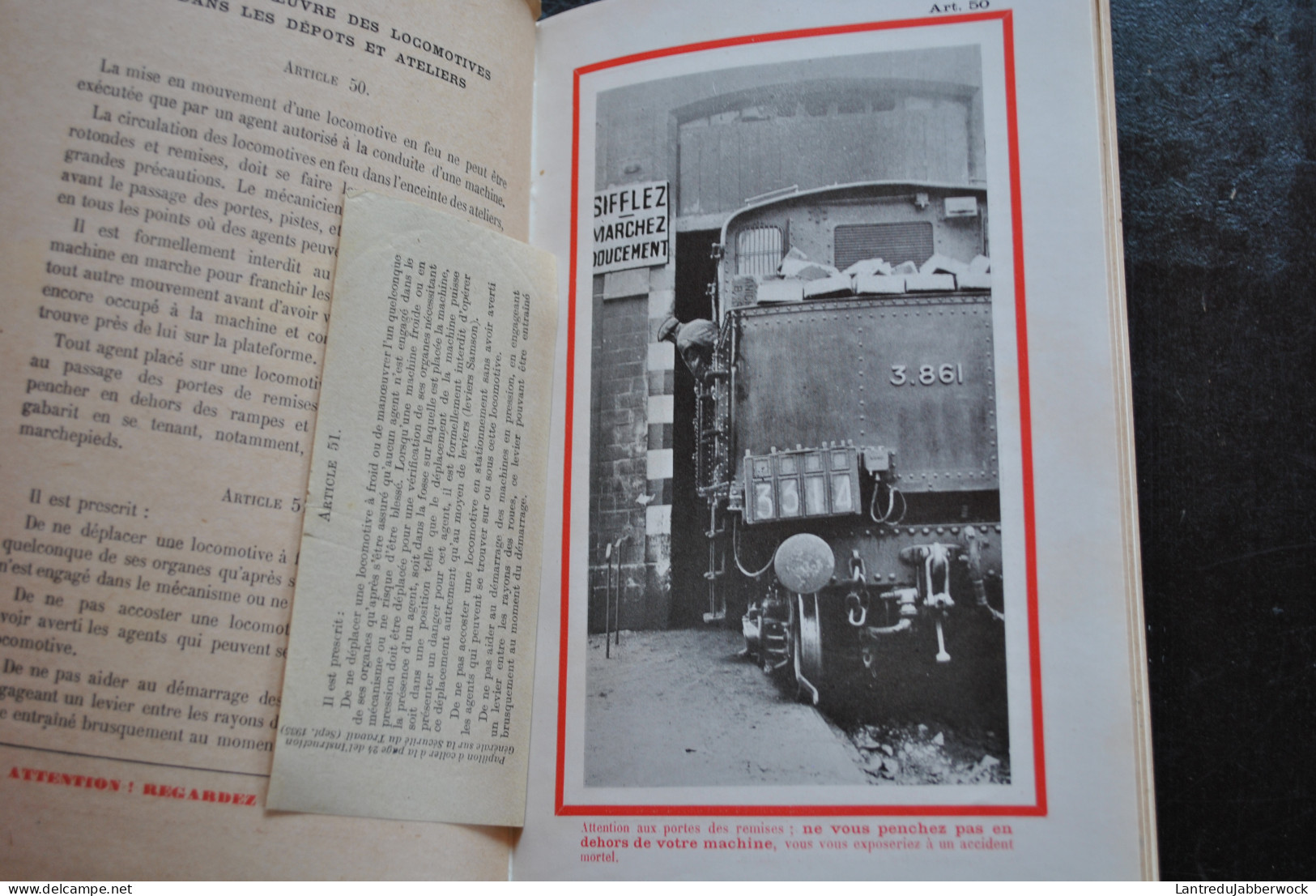 Chemin De Fer Du Nord Matériel Et Traction Inscruction Générale Pour La Sécurité Du Travail 1930 Accidents Gare Train  - Spoorwegen En Trams