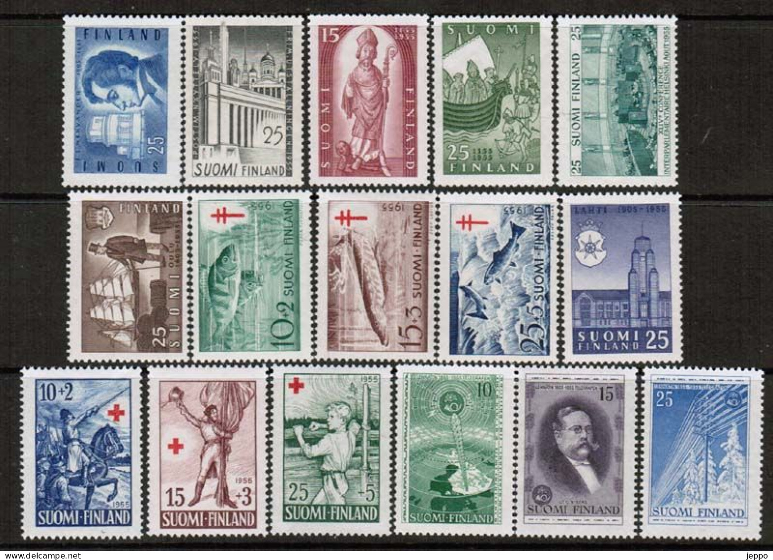 1955 Finland Complete Year Set MNH. - Années Complètes