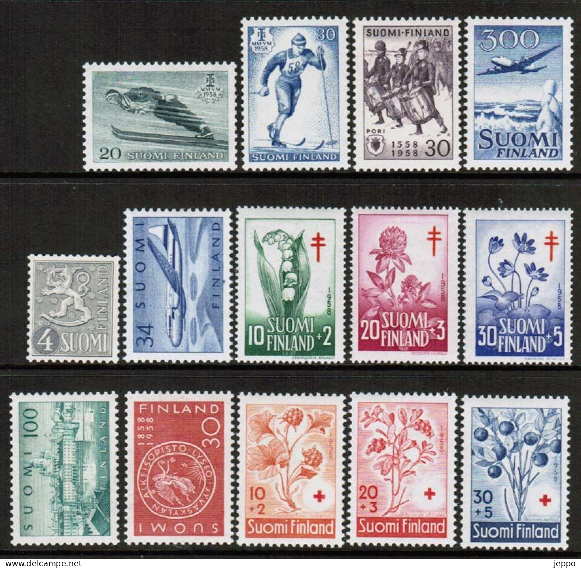 1958 Finland Complete Year Set MNH. - Años Completos