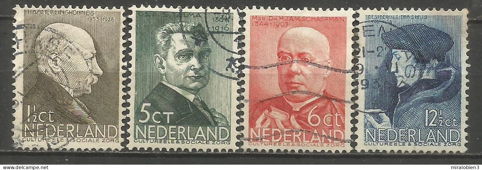 HOLANDA YVERT NUM. 282/285 SERIE COMPLETA USADA - Gebraucht