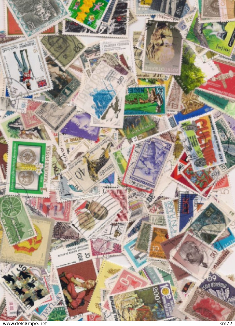 LOT 2500 TIMBRES DU MONDE - Vrac (min 1000 Timbres)