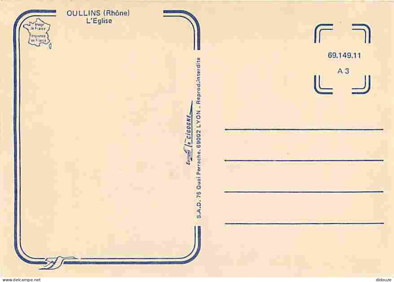 69 - Oullins - L'Eglise - Automobiles - Carte Neuve - CPM - Voir Scans Recto-Verso - Oullins