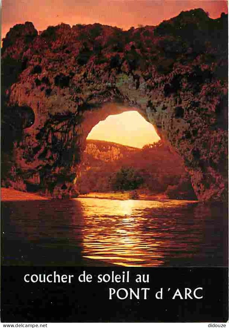 07 - Ardèche - Gorges De L'Ardèche - Le Pont D'Arc - Coucher De Soleil - Carte Neuve - CPM - Voir Scans Recto-Verso - Vallon Pont D'Arc