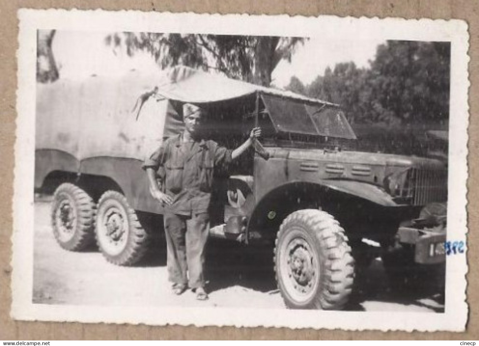 PHOTOGRAPHIE MILITARIA CAMION Américain DODGE 6X6 409922 1949 - 45 ème Régiment Infanterie TB PLAN - Camions & Poids Lourds