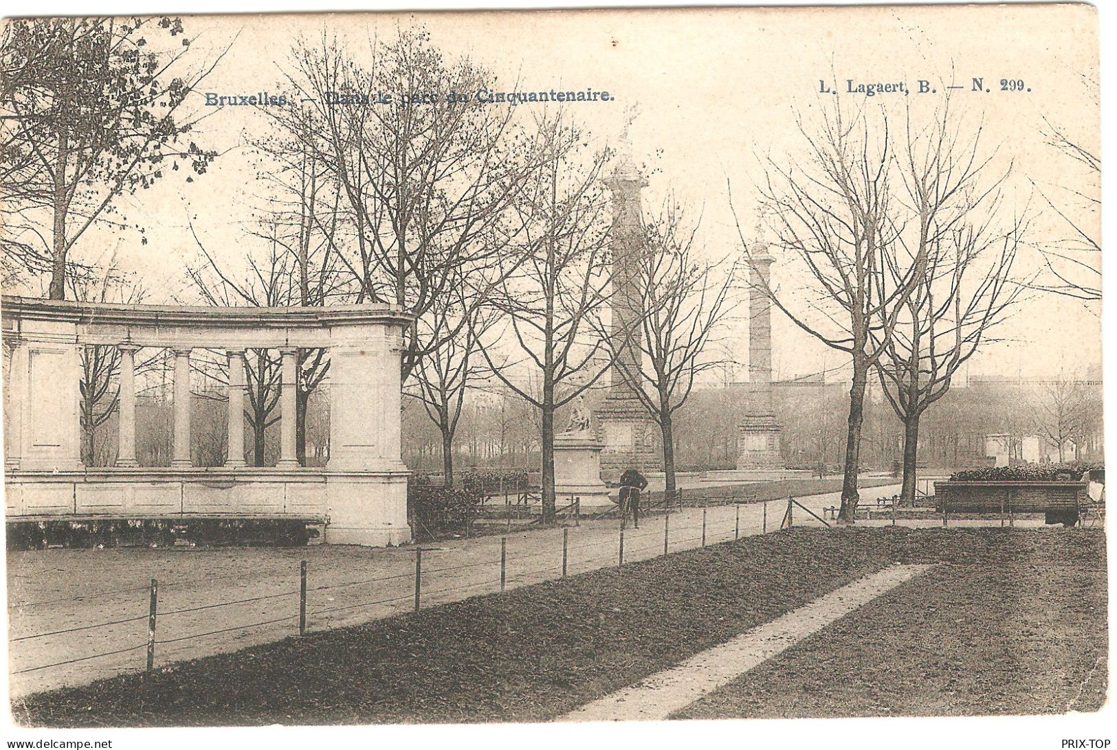 Belgique-België CP-PC Bruxelles Dans Le Parc Du Cinquantenaire ( L. Lagaert, B. N.299 ) Obl. BXL (Q.L.) 1908 > Gand - Forêts, Parcs, Jardins