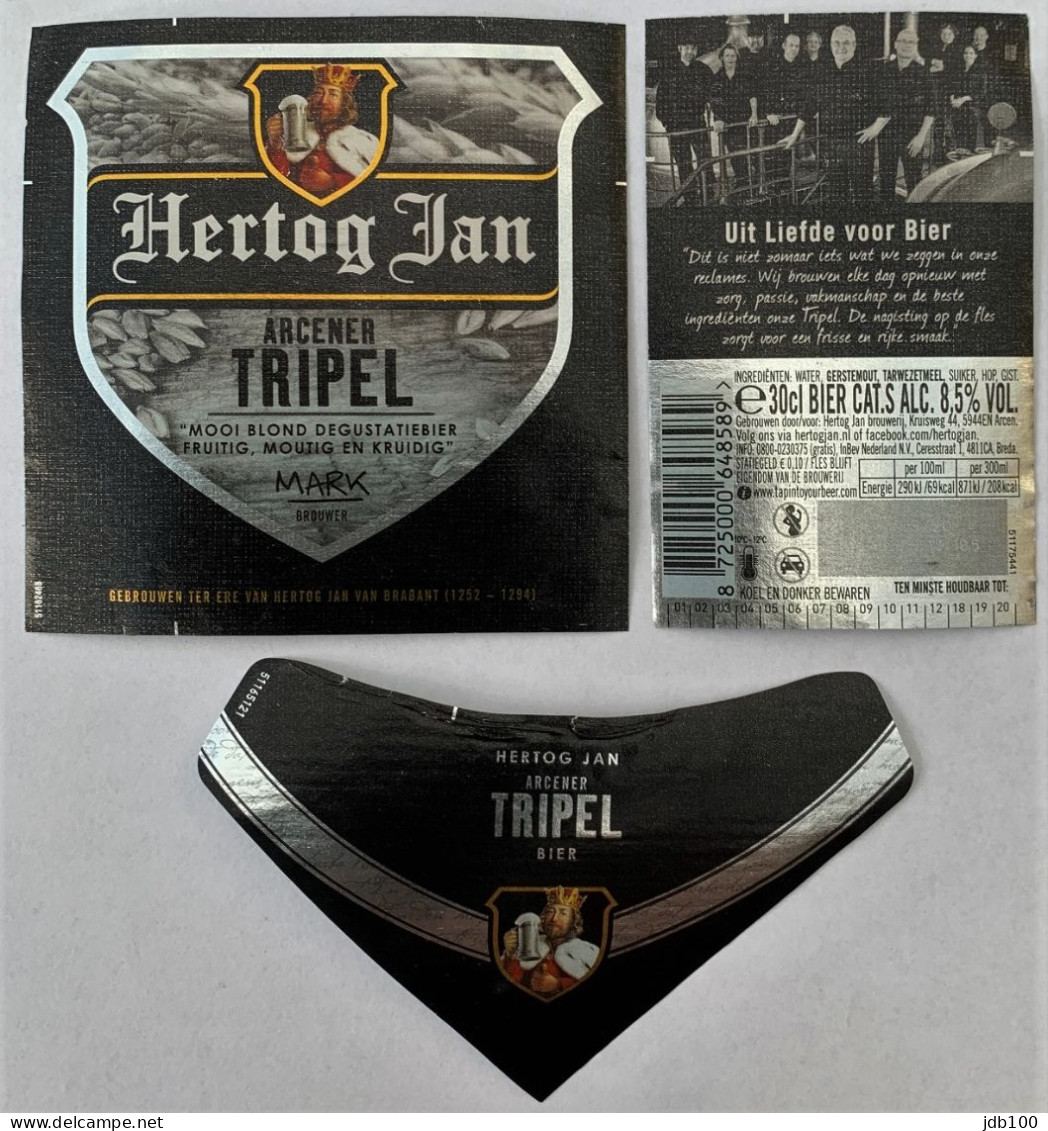 Bier Etiket (2f1), étiquette De Bière, Beer Label, Hertog Jan Tripel Brouwerij Hertog Jan - Bier