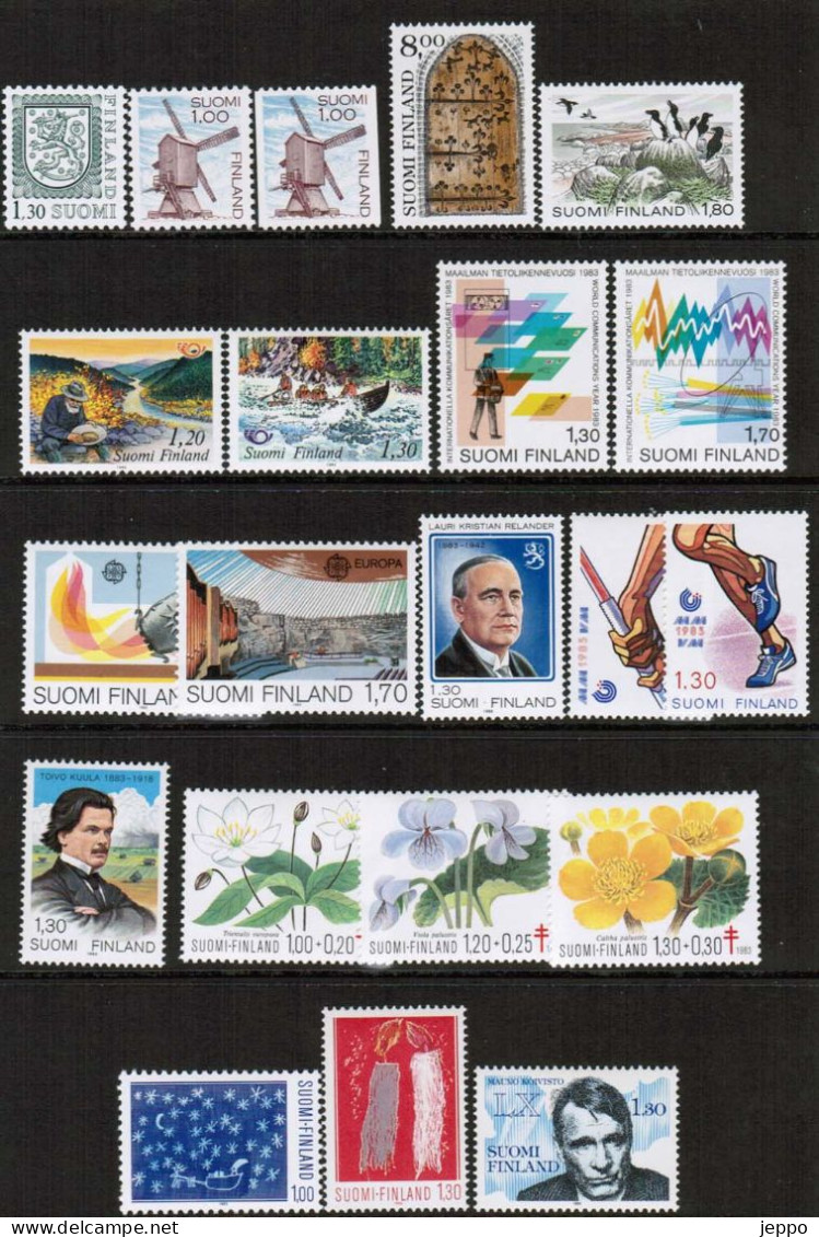 1983 Finland Complete Year Set MNH. - Volledig Jaar