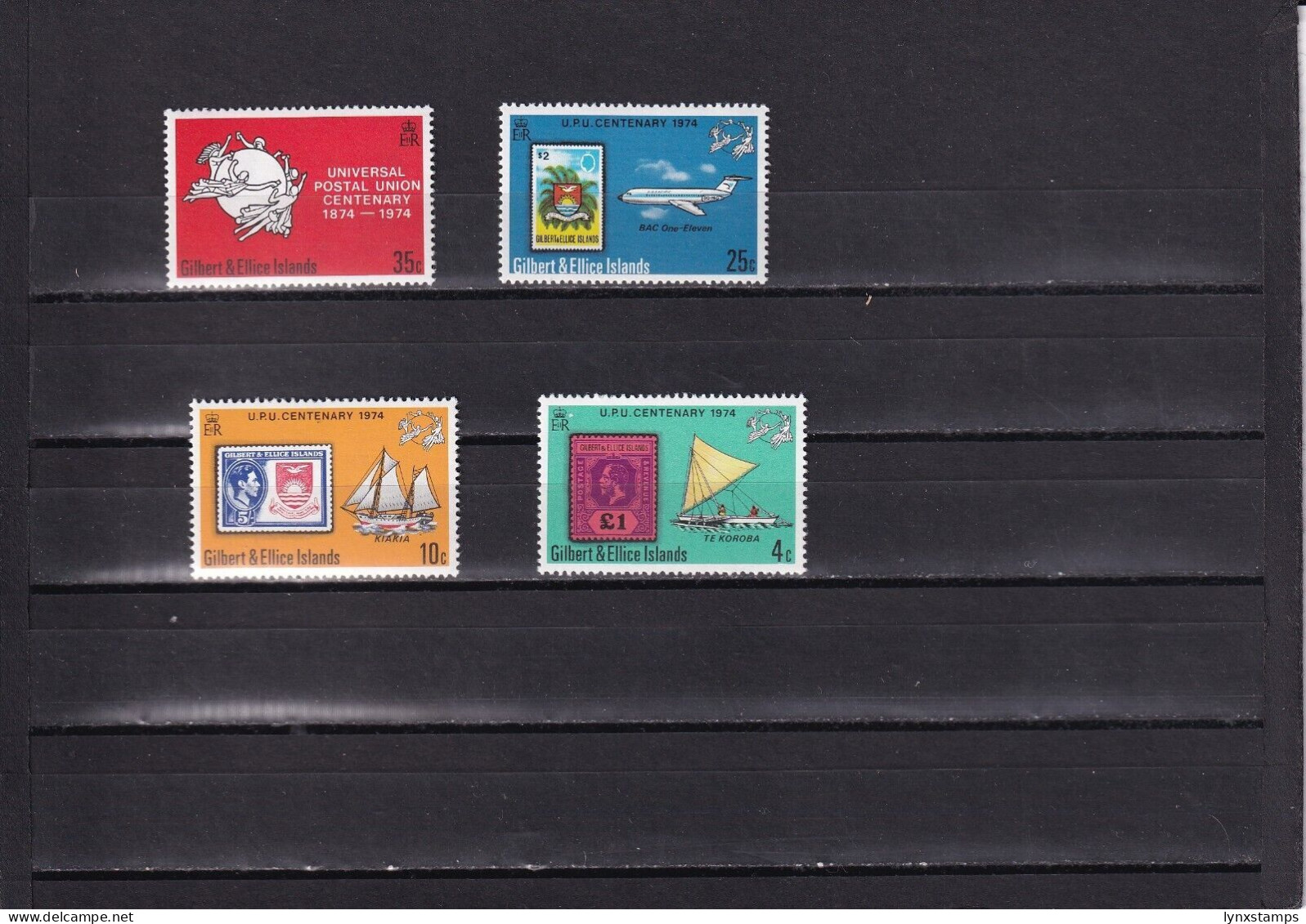 SA04 Gilbert And Ellice Islands 1974 Centenary Of Universal Postal Union Mint - Islas Gilbert Y Ellice (...-1979)
