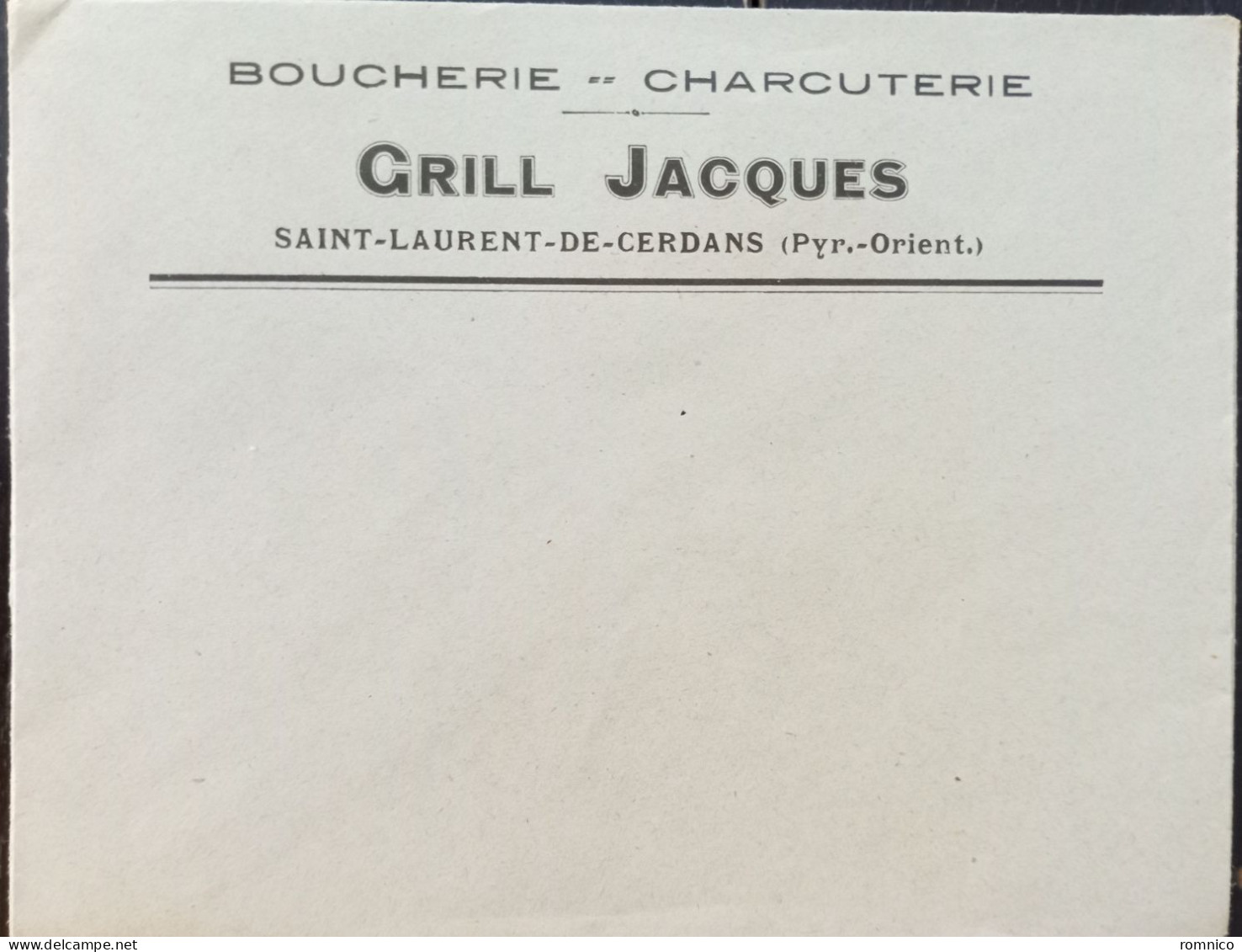 66 Enveloppe  Saint Laurent De Cerdans Boucherie Charcuterie Grill Jacques - Petits Métiers