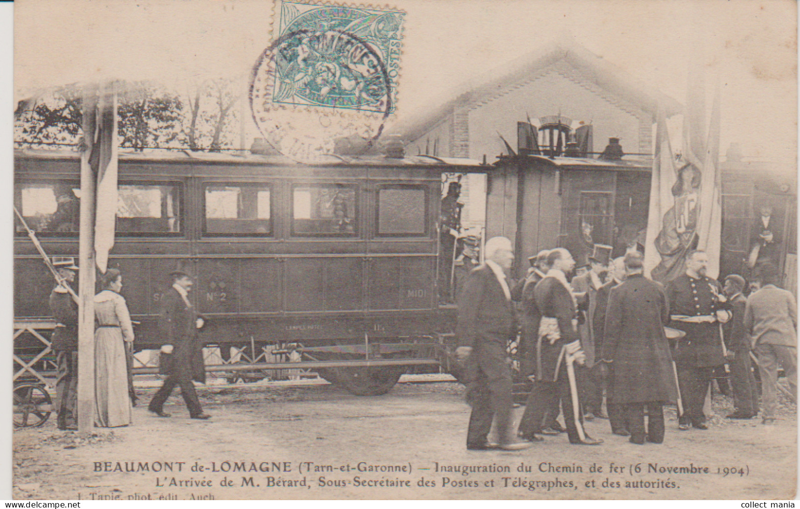 82 - BEAUMONT DE LOMAGNE - Inauguration Du Chemin De Fer 1904 - Beaumont De Lomagne