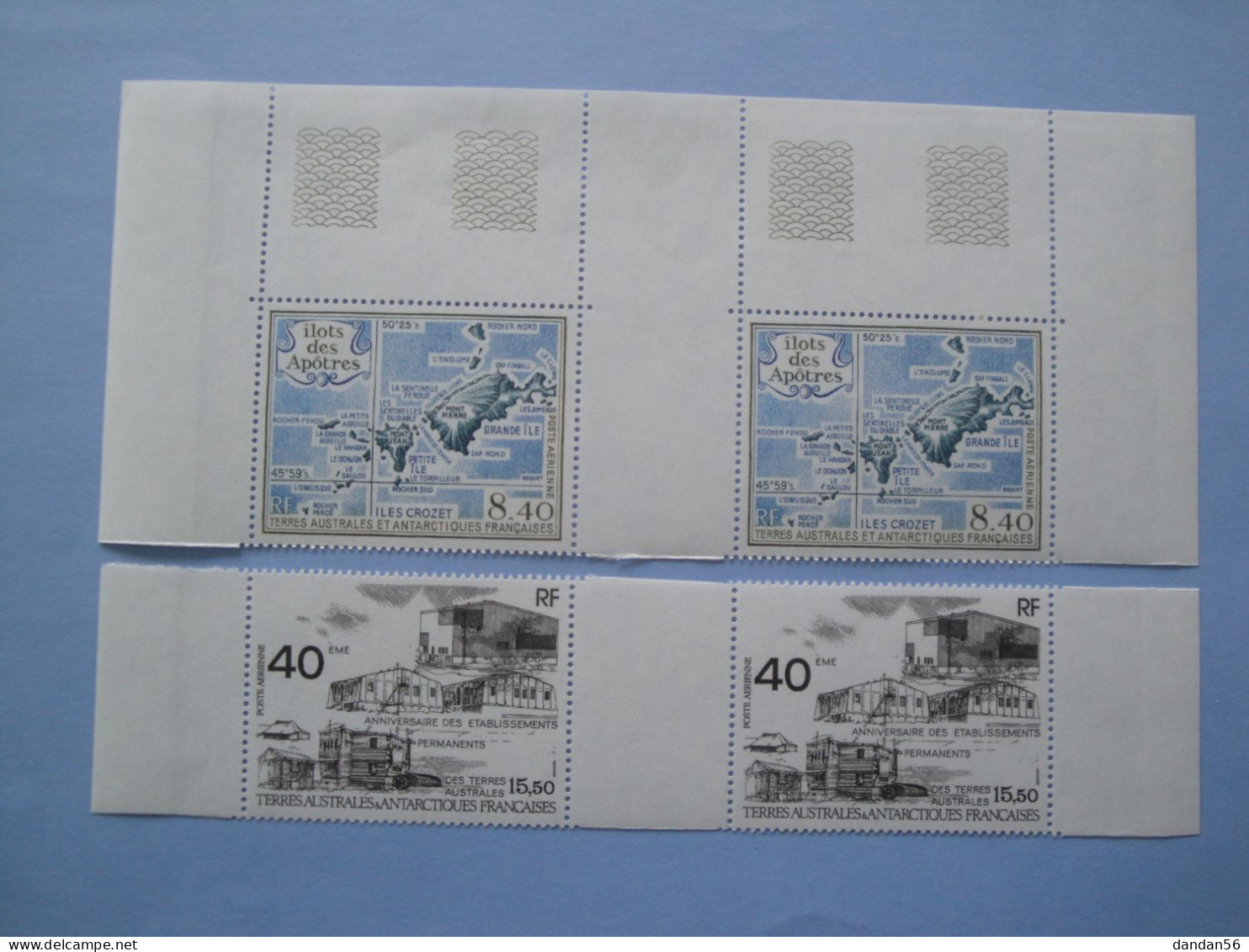 TAAF FSAT 1989 Yvert PA 103/4  ** MNH X 2  Cote 21.80 € Iles Des Apôtres  Ets Permanents  Je Liquide - Unused Stamps