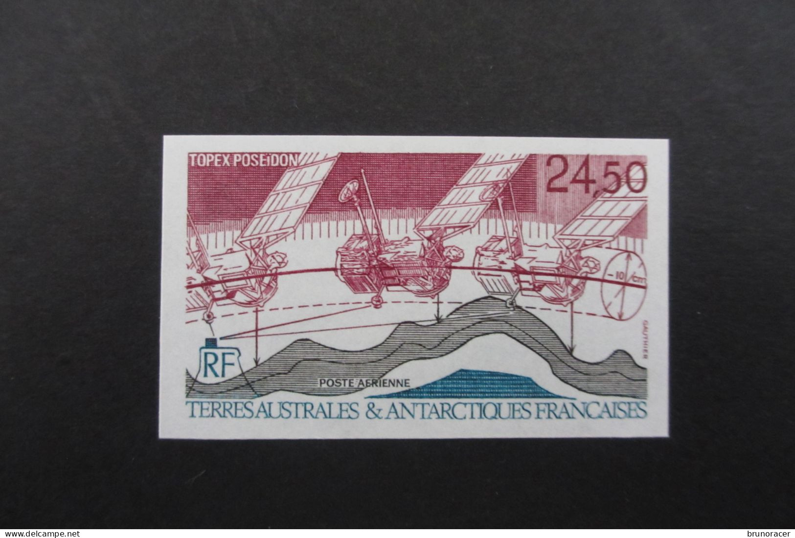 TAAF POSTE AERIENNE N°123 NON DENTELE NEUF** LUXE COTE 30 EUROS VOIR SCANS - Imperforates, Proofs & Errors