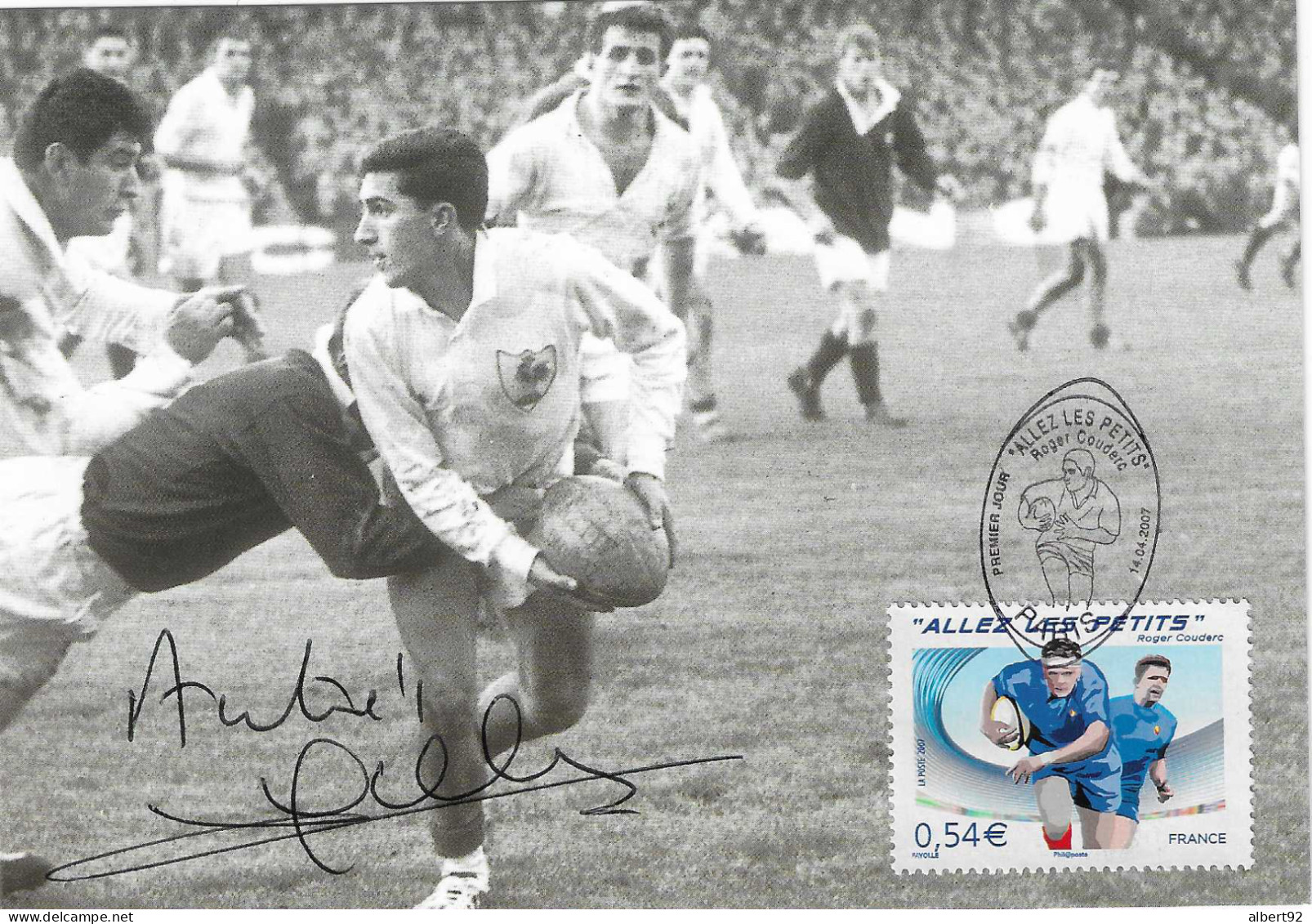 2007 Rugby; Hommage à Roger Couderc: Carte Maxi. Jean Gachassin + Autographe - Rugby