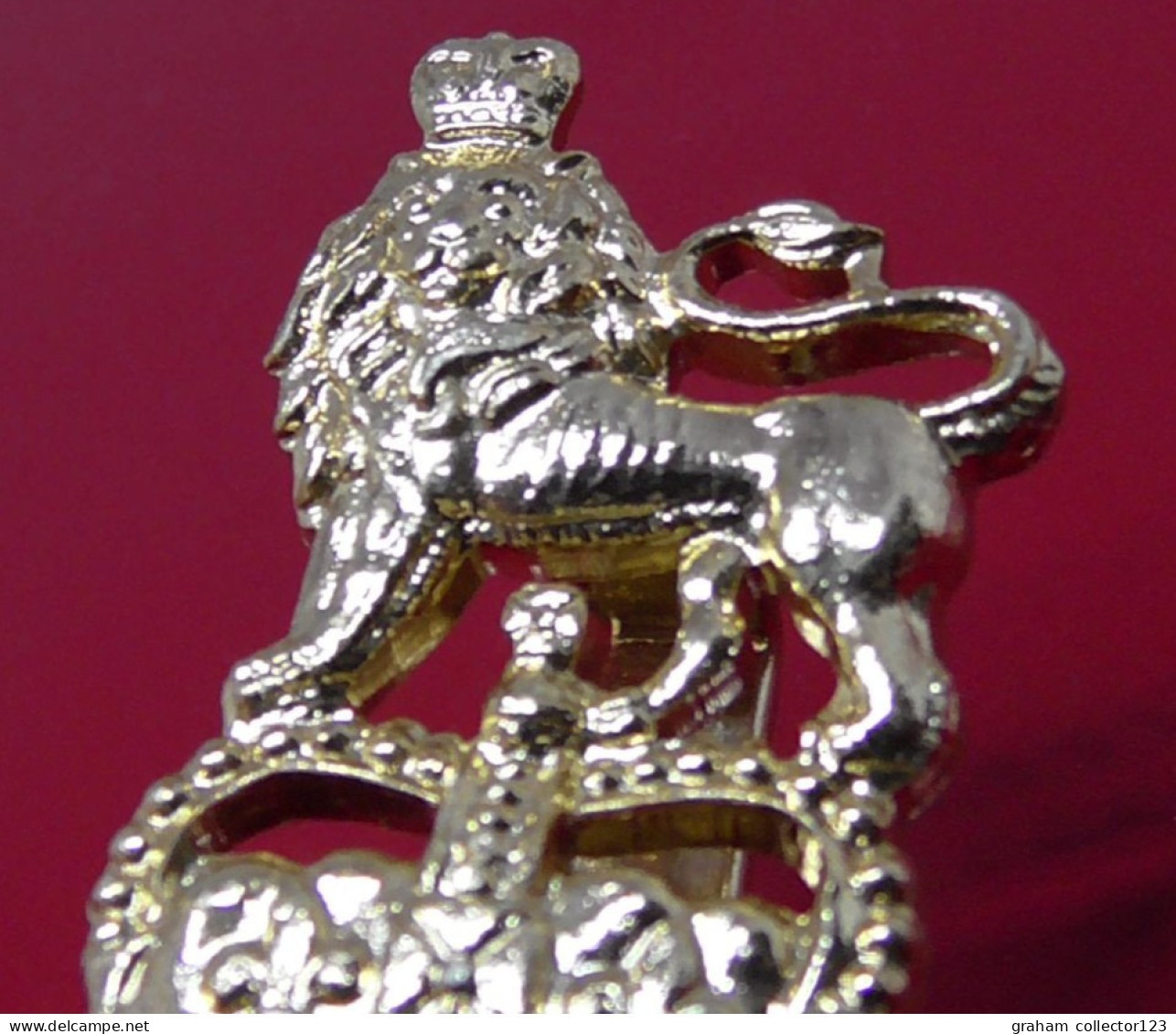 Royal Army Pay Corps Regiment Modern Anodised Staybrite Cap Badge British Army Queens Crown JR Gaunt Birmingham