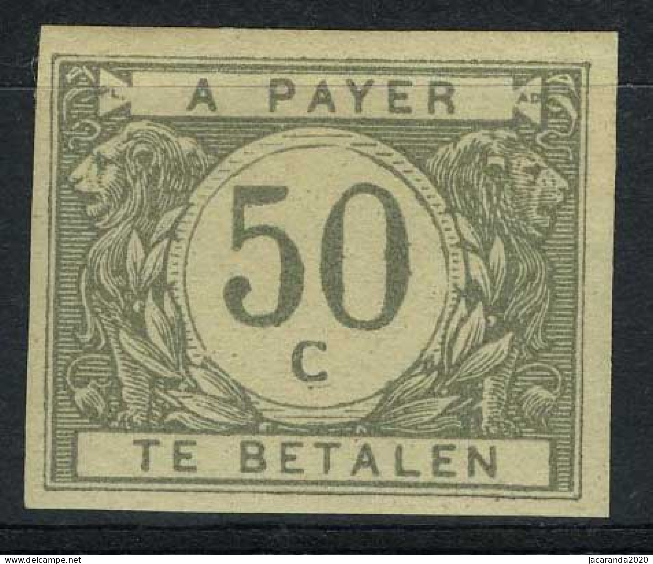 België TX31 * - Strafportzegels - Timbres-taxe - Dun Gekleurd Cijfer Op Wit - Ongetand - Cote: € 20,00 - Sonstige & Ohne Zuordnung