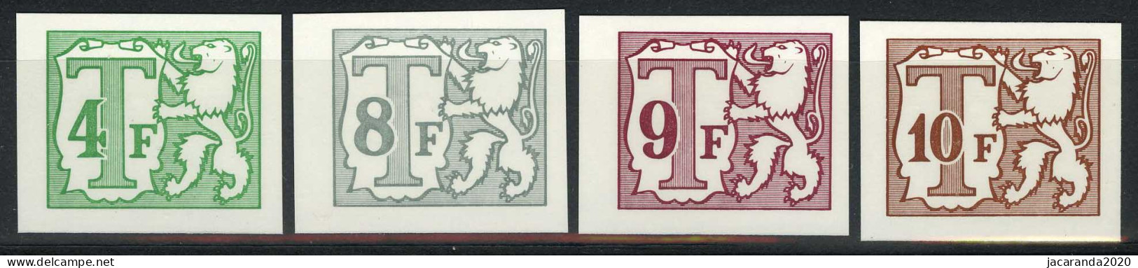 België TX76 + TX 80 + TX81 + TX82 - Strafportzegels - Timbres-taxe - Volledig 4w. - Ongetand - Cote: € 50.00 - Otros & Sin Clasificación