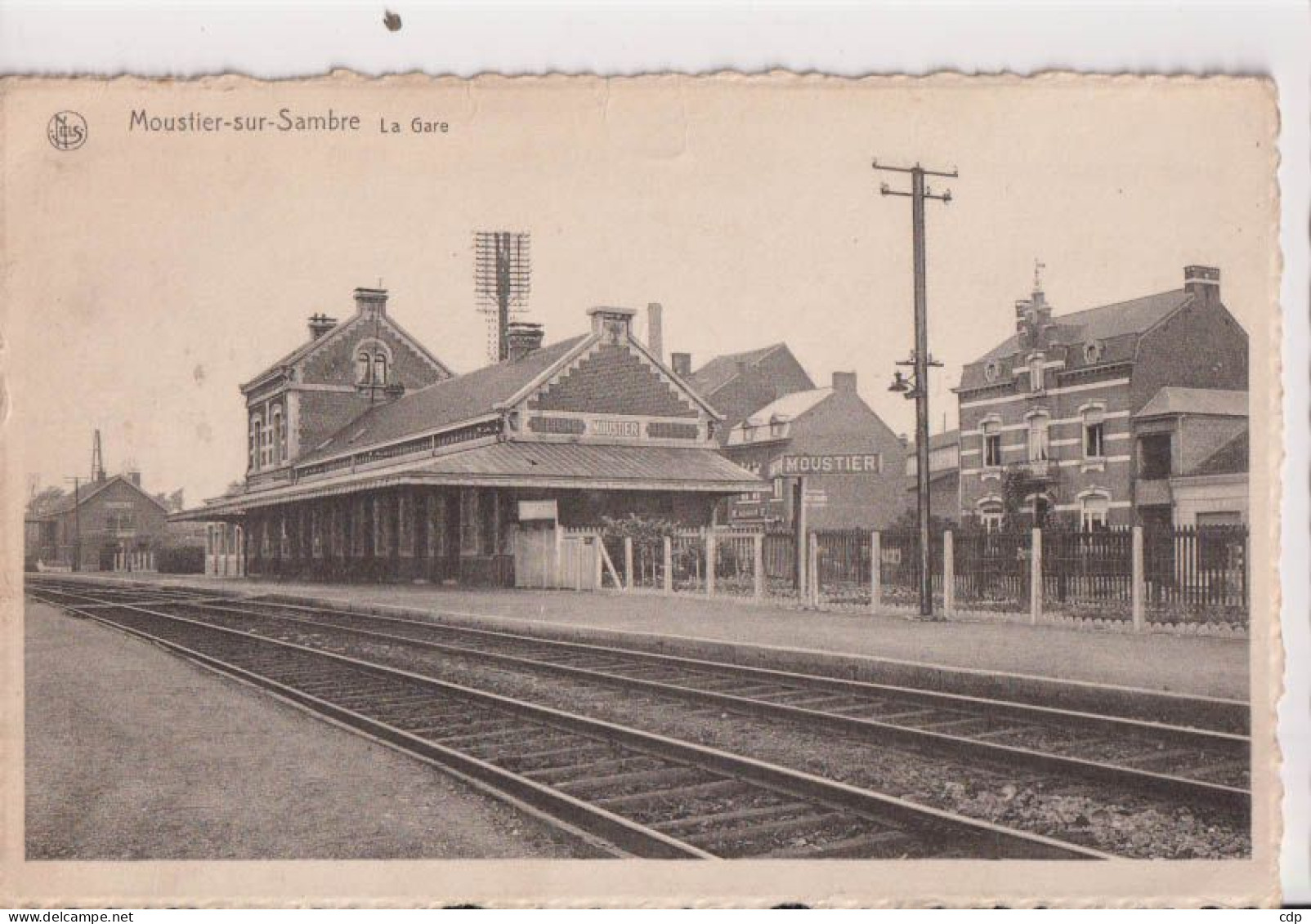 Cpa Moustier S/S   Gare   1953 - Jemeppe-sur-Sambre