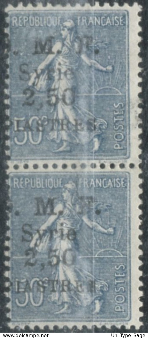 Syrie, Semeuse Paire - SURCHARGE DECALE A GAUCHE- (F704) - Used Stamps