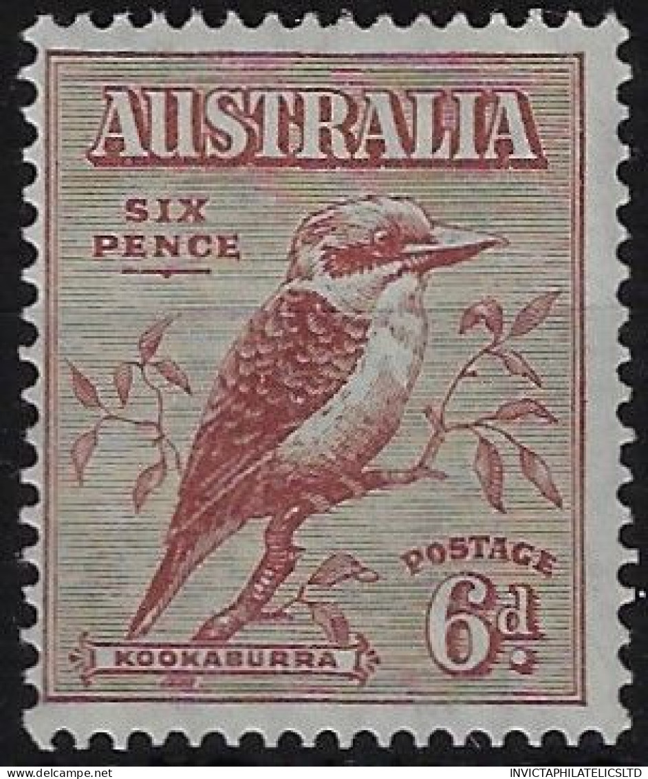 AUSTRALIA SG146 6D RED-BROWN MOUNTED MINT - Ungebraucht