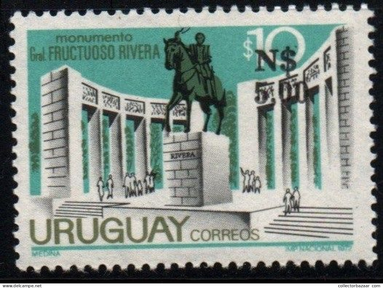 1976 Uruguay General Fructuoso Rivera Statue  #945 ** MNH - Uruguay
