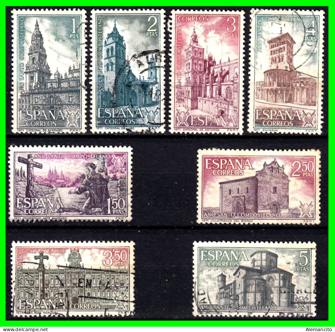 ESPAÑA.-  SELLOS AÑOS 1971.- AÑO SANTO COMPOSTELANO -. SERIE.- - Gebraucht