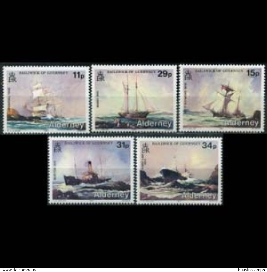 ALDERNEY 1987 - Scott# 32-6 Shipwrecks Set Of 5 MNH - Alderney
