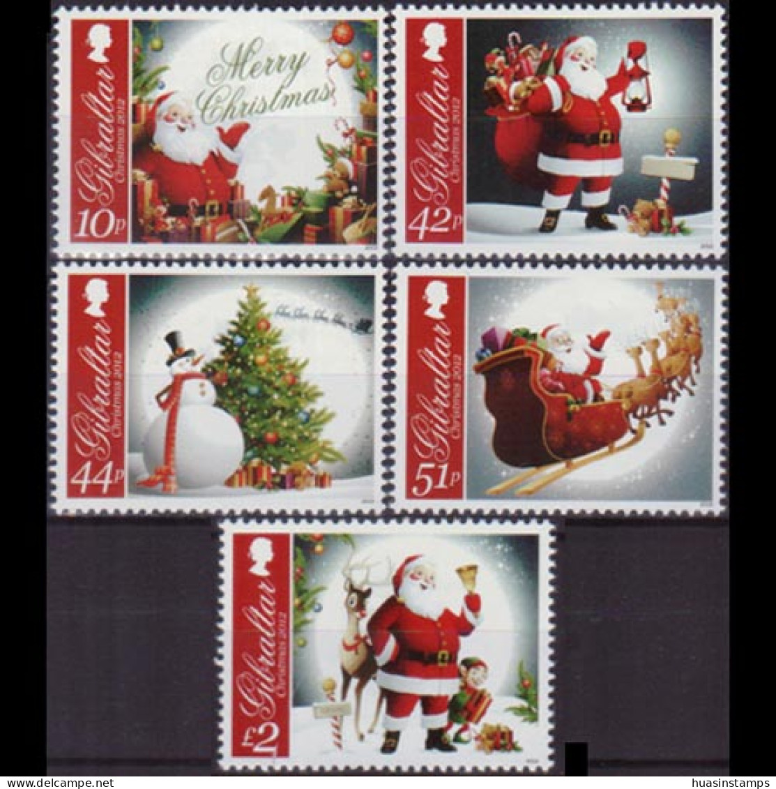 GIBRALTAR 2012 - Scott# 1359-63 Christmas Set Of 5 MNH - Gibilterra