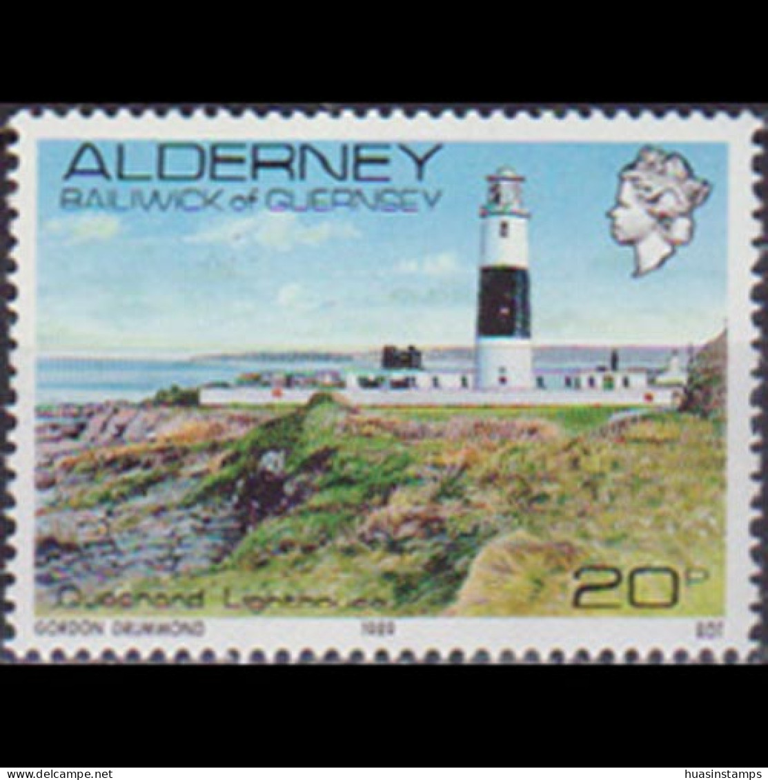 GUERNSEY-ALDERNEY 1989 - Scott# 42 Lighthouse 20p MNH - Alderney