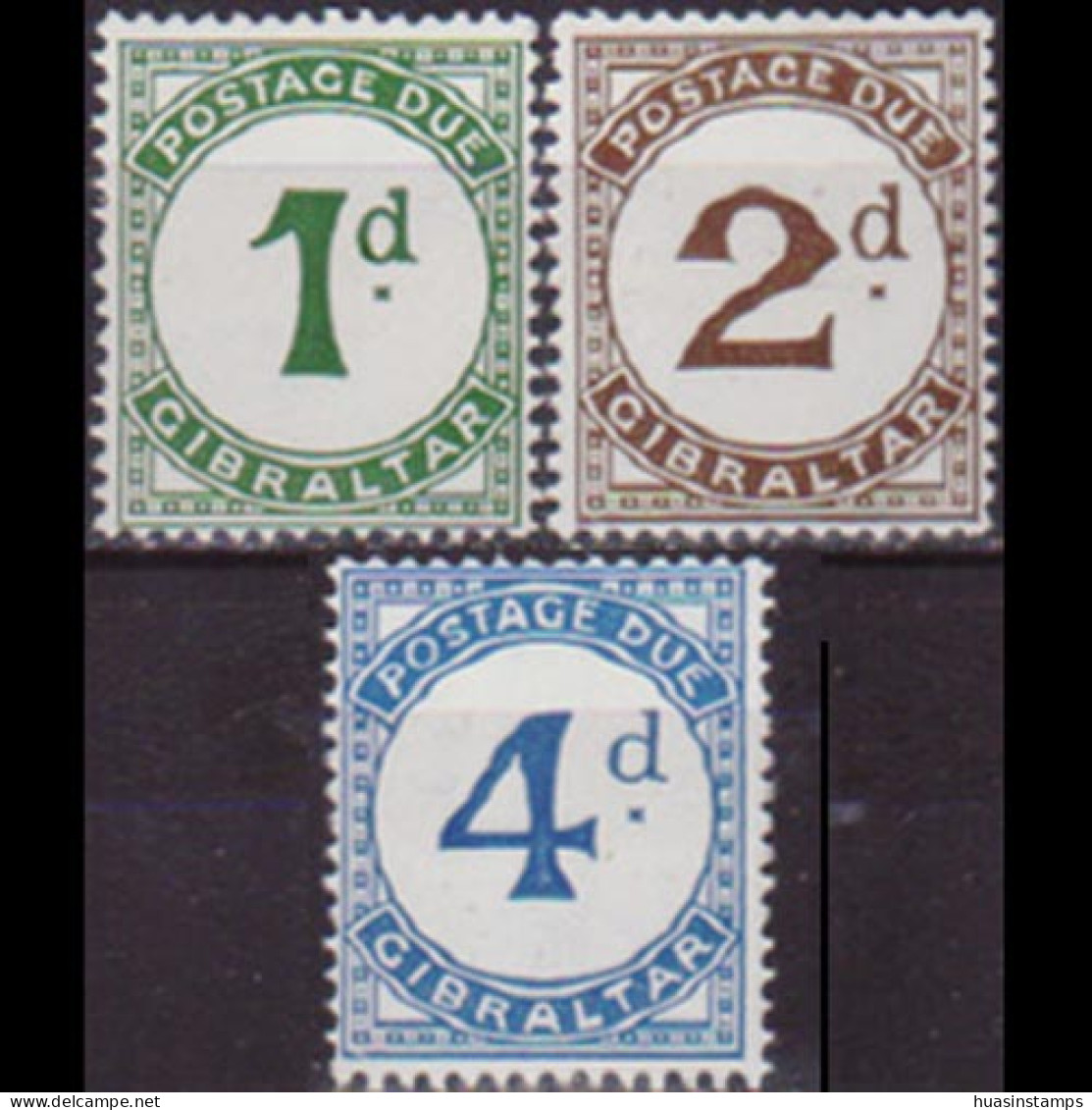 GIBRALTAR 1956 - Scott# J1-3 Numerals Set Of 3 LH - Gibilterra