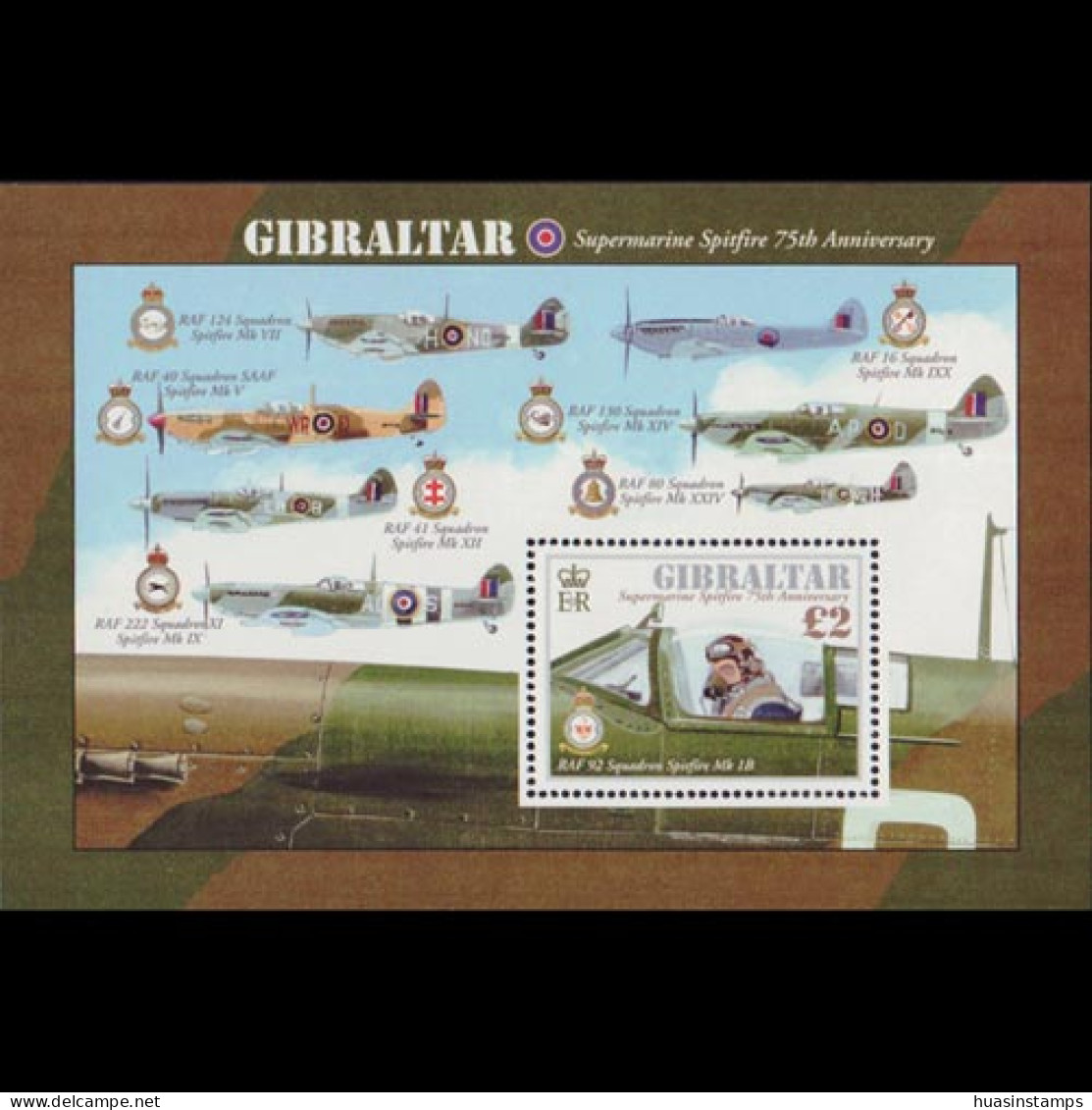 GIBRALTAR 2011 - Scott# 1300 S/S Spitfire Planes MNH - Gibilterra