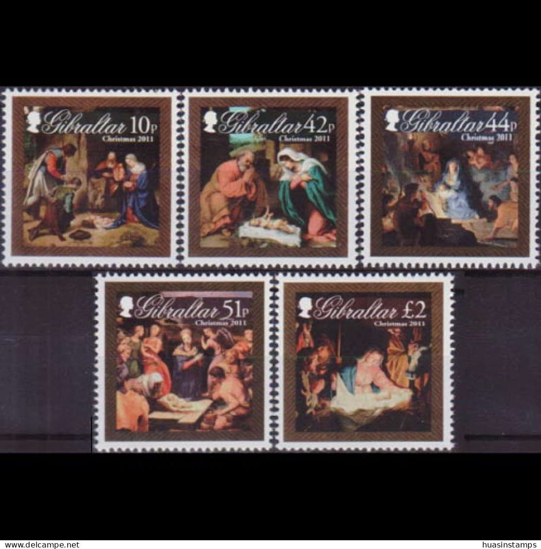 GIBRALTAR 2011 - Scott# 1305-9 Christmas Set Of 5 MNH - Gibilterra