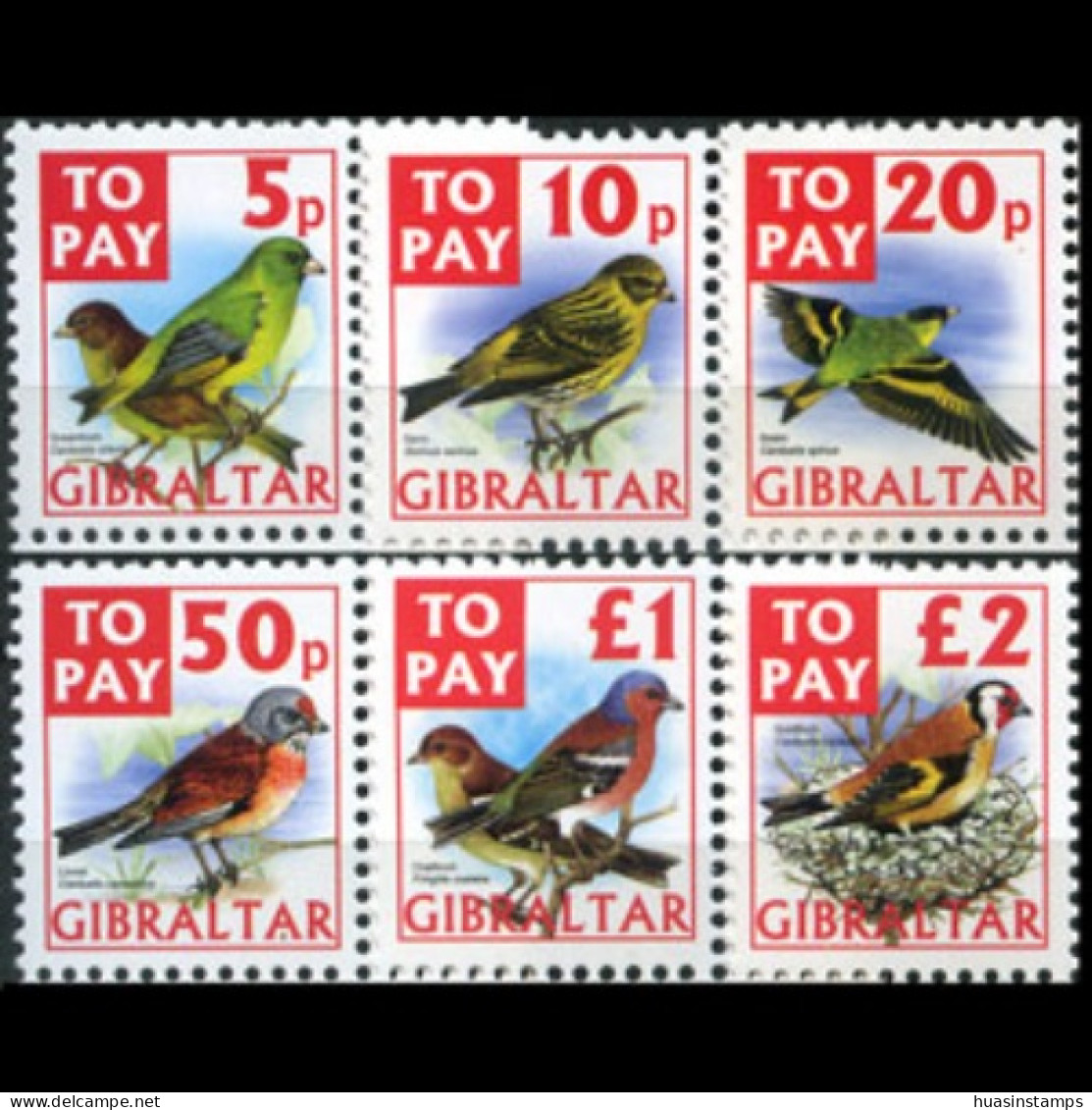 GIBRALTAR 2002 - Scott# J26-31 Birds Set Of 6 MNH - Gibilterra