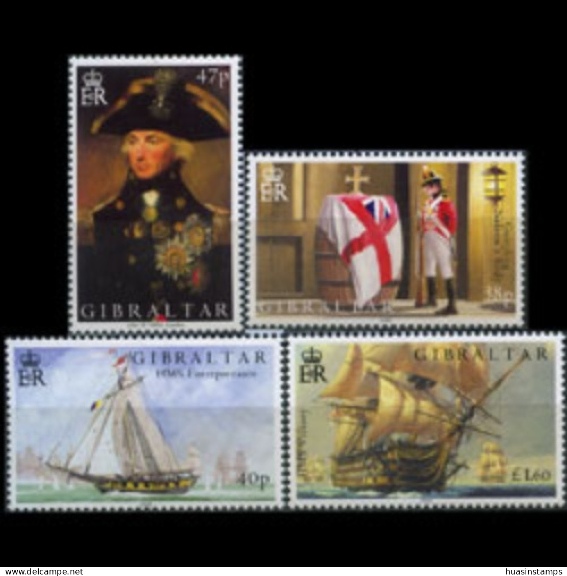 GIBRALTAR 2005 - #1005-8 Trafalgar Battle Set Of 4 MNH - Gibilterra