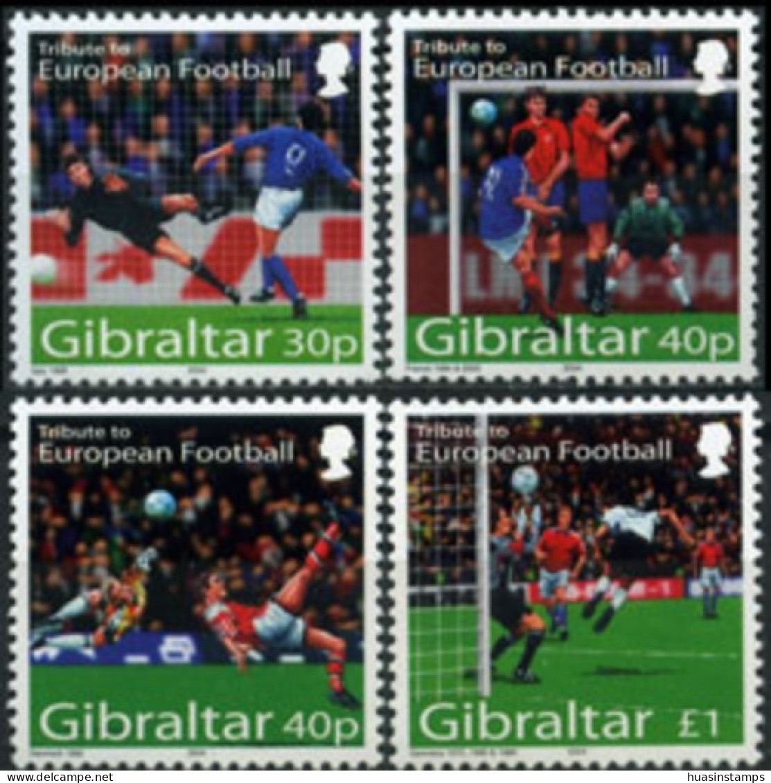 GIBRALTAR 2004 - Scott# 971-4 European Soccer Set Of 4 MNH - Gibilterra