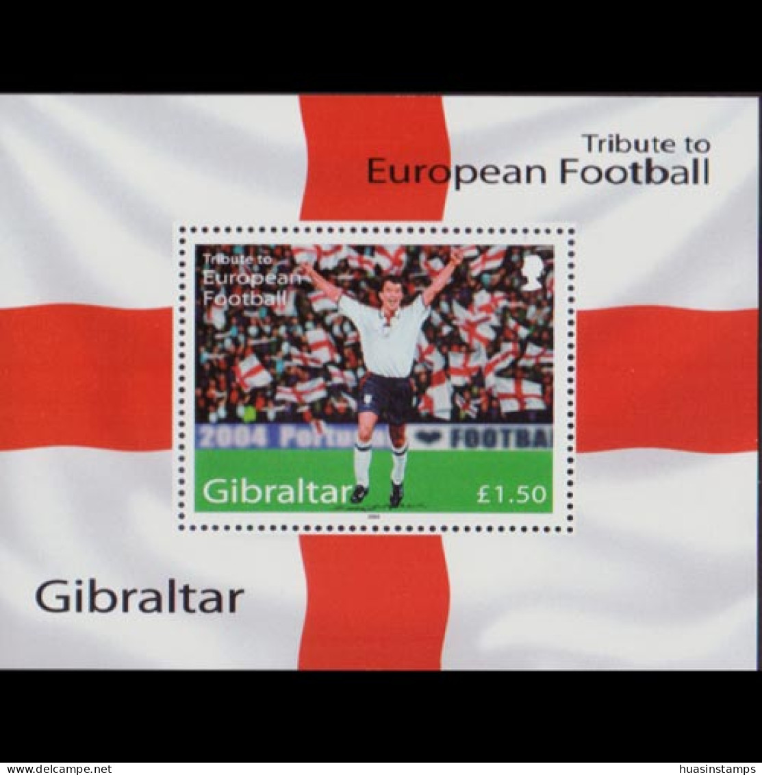 GIBRALTAR 2004 - Scott# 975 S/S European Soccer MNH - Gibilterra