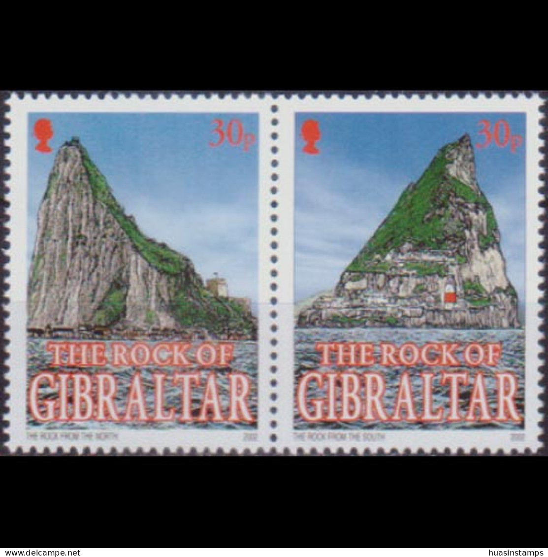 GIBRALTAR 2002 - Scott# 917a-b Rock View 30p MNH - Gibilterra