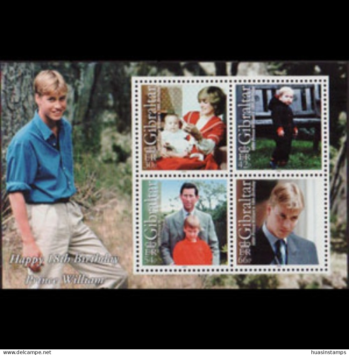 GIBRALTAR 2000 - Scott# 845a S/S Prince William MNH - Gibraltar