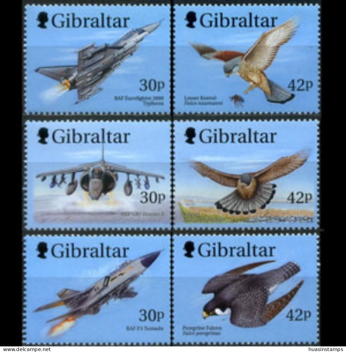 GIBRALTAR 1999 - #809-14 Airplanes Set Of 6 MNH Perf.torn - Gibraltar