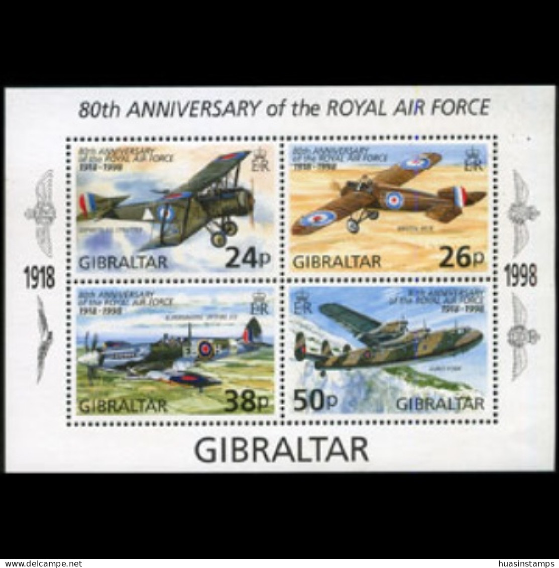 GIBRALTAR 1998 - Scott# 759 S/S RAF Planes MNH - Gibraltar