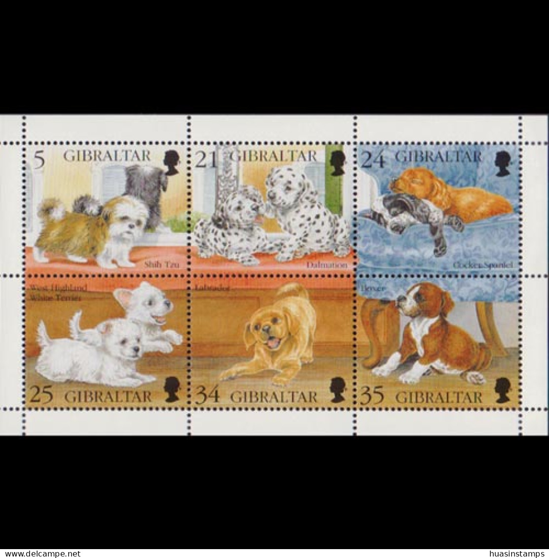 GIBRALTAR 1996 - Scott# 702 S/S Puppies MNH - Gibraltar